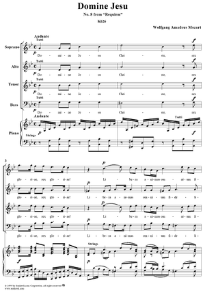 Domine Jesu - No. 8 from "Requiem"  K626