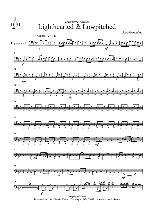Lighthearted & Lowpitched - Euphonium 3 BC
