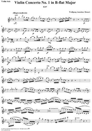 Violin Concerto No. 1 - Solo Violin