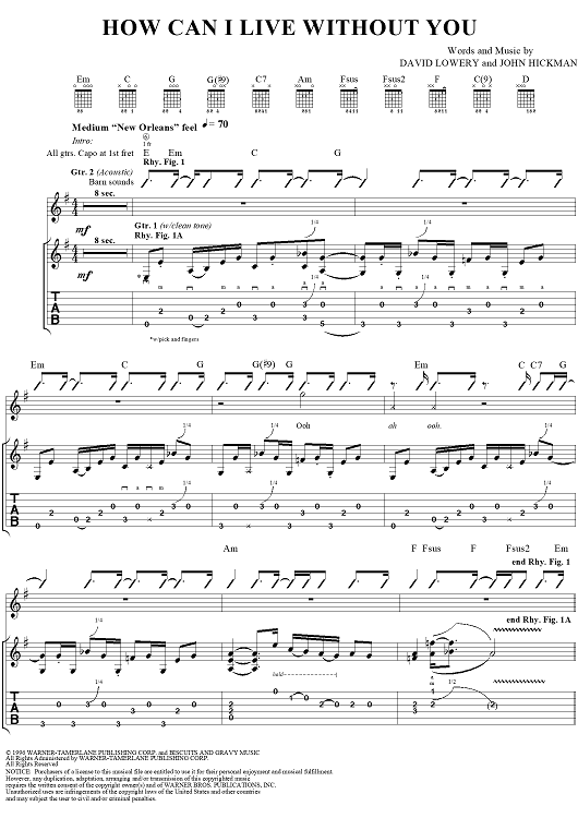 How Can I Live Without You