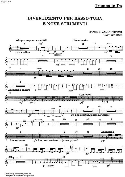 Divertimento - Trumpet in C