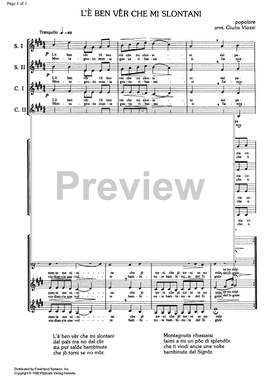 L'è ben vêr che mi slontani