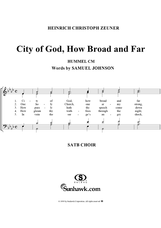 City of God, How Broad and Far