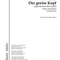 Der greise Kopf Op.89 No.14 D911