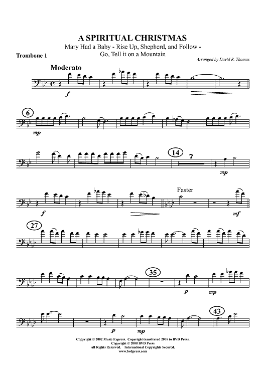 A Spiritual Christmas - Trombone 1