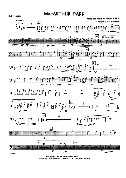 MacArthur Park - Trombone 2