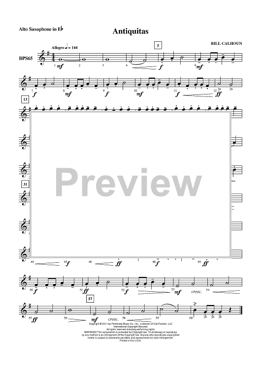 Antiquitas - Alto Sax