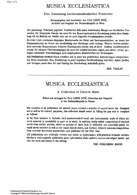 Mass in C Major - Preface