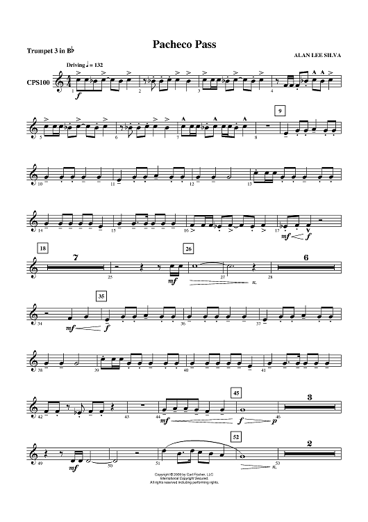 Pacheco Pass - Trumpet 3 in B-flat