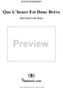 How Brief Is The Hour (Que L'Heure Est Donc Breve)