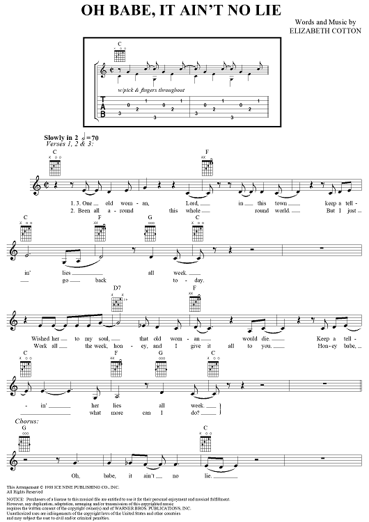 Oh Babe, It Ain't No Lie