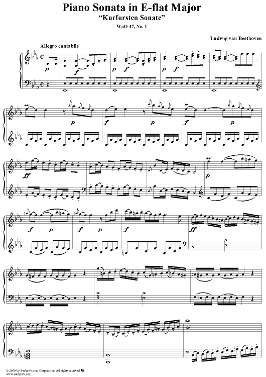 Piano Sonata No. 1 in E-flat Major, WoO 47