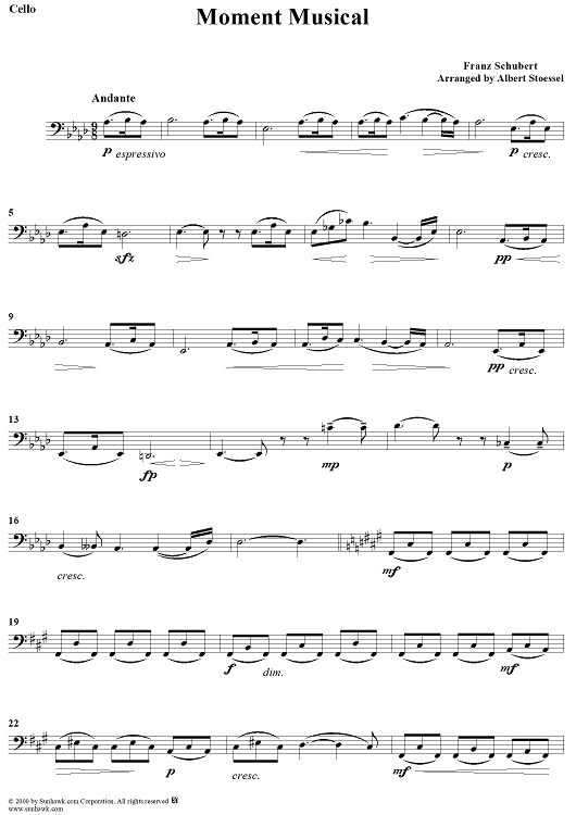 Moment Musical - Cello