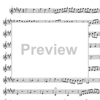 Three Part Sinfonia No. 6 BWV 792 E Major - B-flat Tenor Saxophone