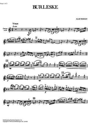 Difficult 2/3 - Burleske - Clarinet
