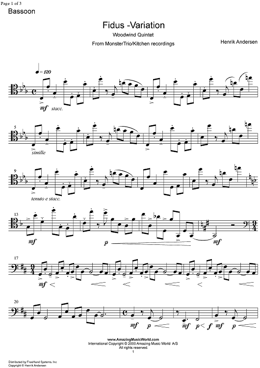 Fidus Variation - Bassoon