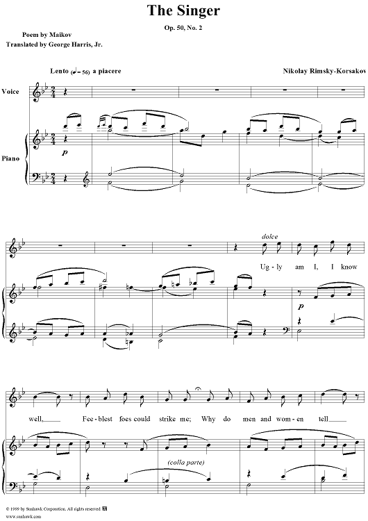 Singer, The, No. 2 from "Four Songs", Op. 50