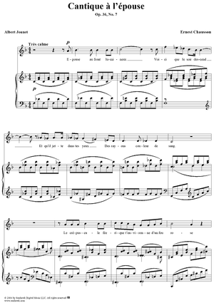 Cantique à L'Épouse, Op. 36, No. 7