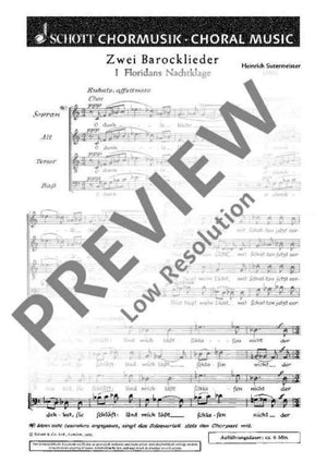 Zwei Barocklieder - Choral Score