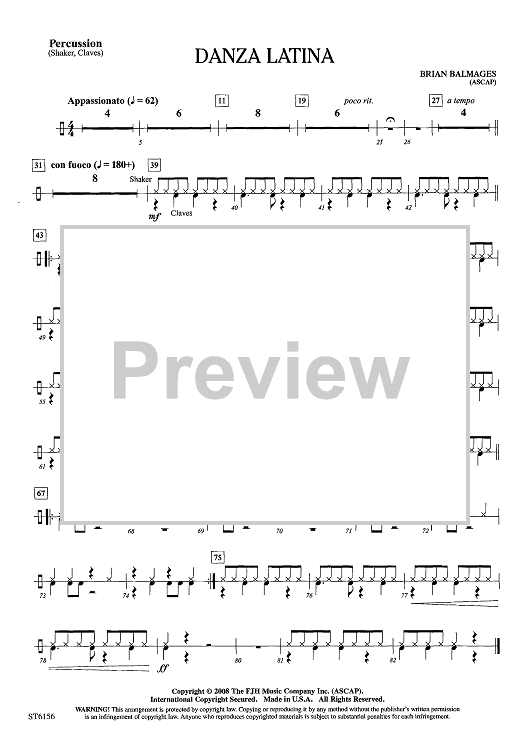 Danza Latina - Percussion