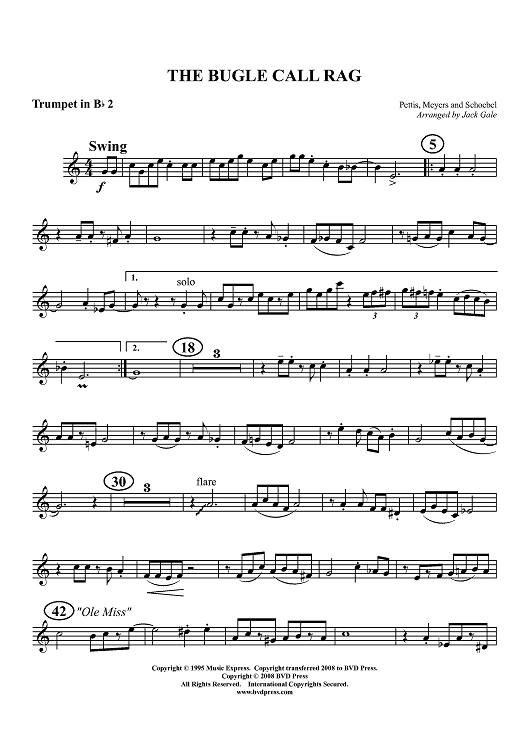 The Bugle Call Rag - Trumpet 2