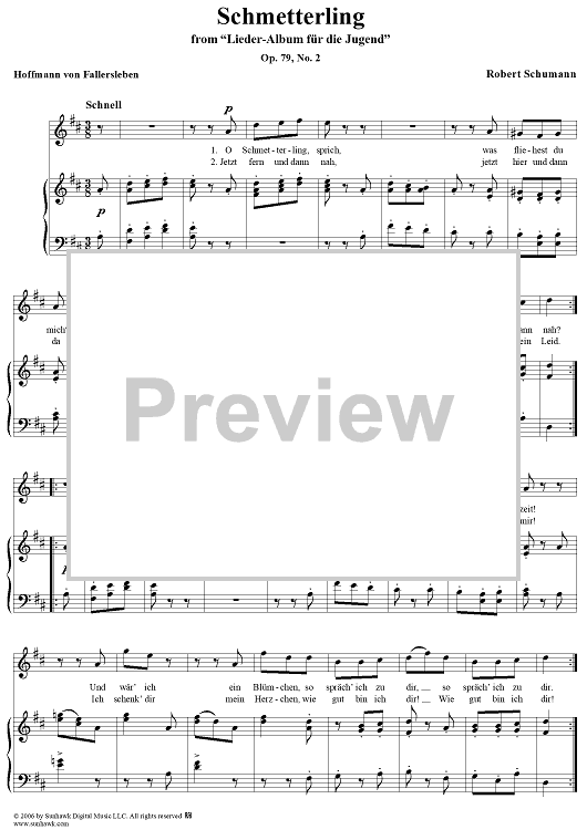 Schmetterling, No. 2, Op. 79