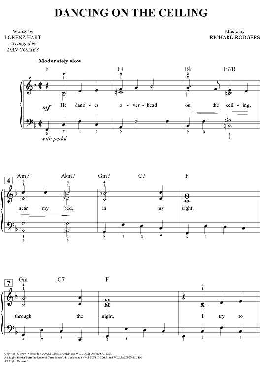 Dancing on the Ceiling (He Dances On My Ceiling)