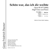 Schön war, das ich dir weihte Op.95 No. 7