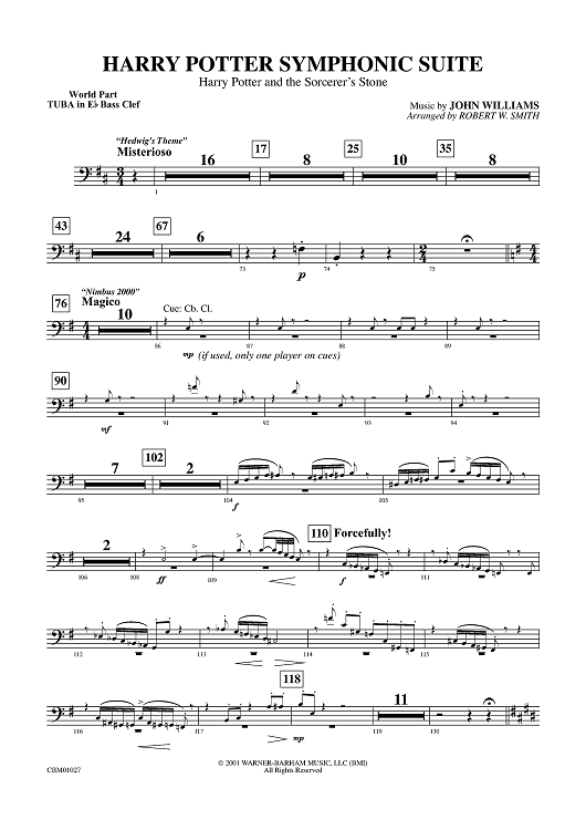 Harry Potter Symphonic Suite - Tuba in E-flat BC