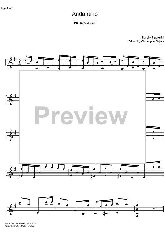 Andantino No. 1 G Major