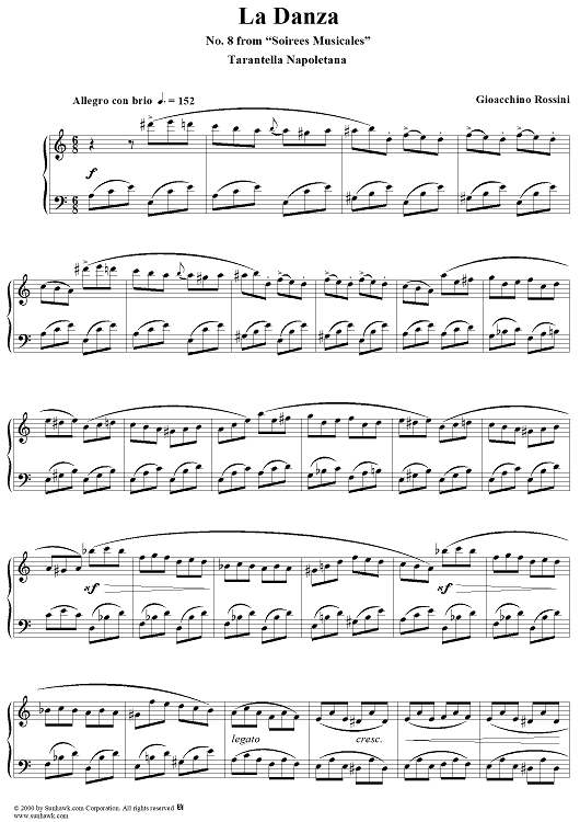 Danza, La, No. 8 from "Soirées musicales" - no. 8 from "Soirées musicales"