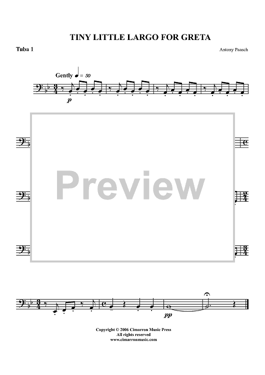 Tiny Little Largo for Greta - Tuba 1