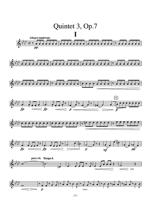 Quintet No. 3, Op. 7 - Horn
