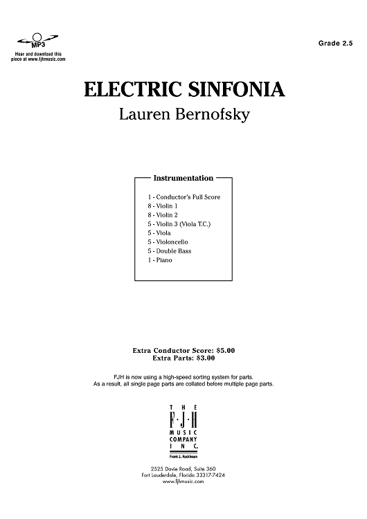 Electric Sinfonia - Score Cover
