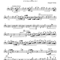 Tango - de Tres Danzas Andaluzas, Op. 8 - Part 3 Cello or Bassoon