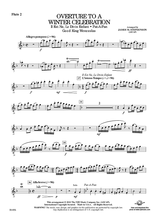 Overture to a Winter Celebration - Flute 2