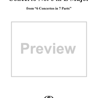 Concerto No. 6 in E Major  from "6 Concerti Grossi" - From "6 Concertos in 7 Parts" - Viola