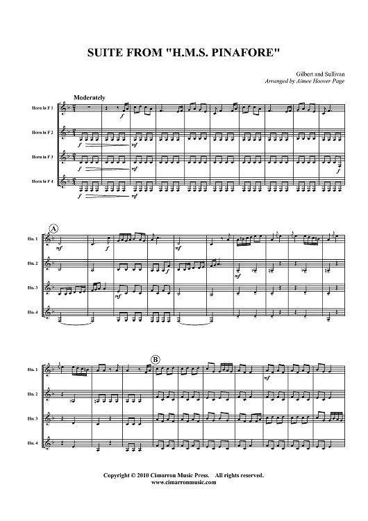 Suite from "H.M.S. Pinafore" - Score