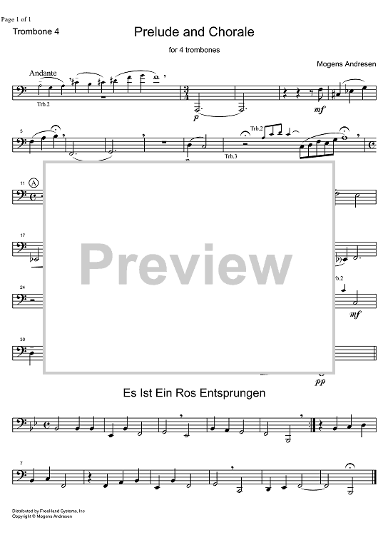 Prelude and Chorale - Trombone 4