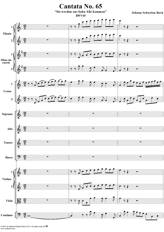 Cantata No. 65: Sie werden aus Saba alle kommen, BWV65