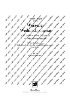 Woessener Weihnachtsmesse (Christmas Mass from Woessen) - Performing Score