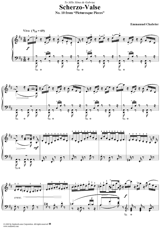Picturesque Pieces, no. 10: Scherzo-Valse