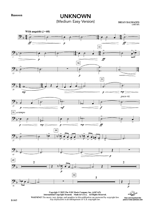 Unknown (Medium Easy Version) - Bassoon