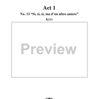 "Si, si, si, ma d'un altro amore", No. 13 from "Ascanio in Alba", Act 1, K111 - Full Score