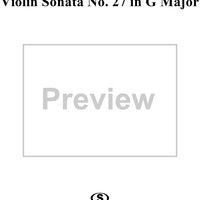 Violin Sonata No. 27 in G Major, K373a - Full Score