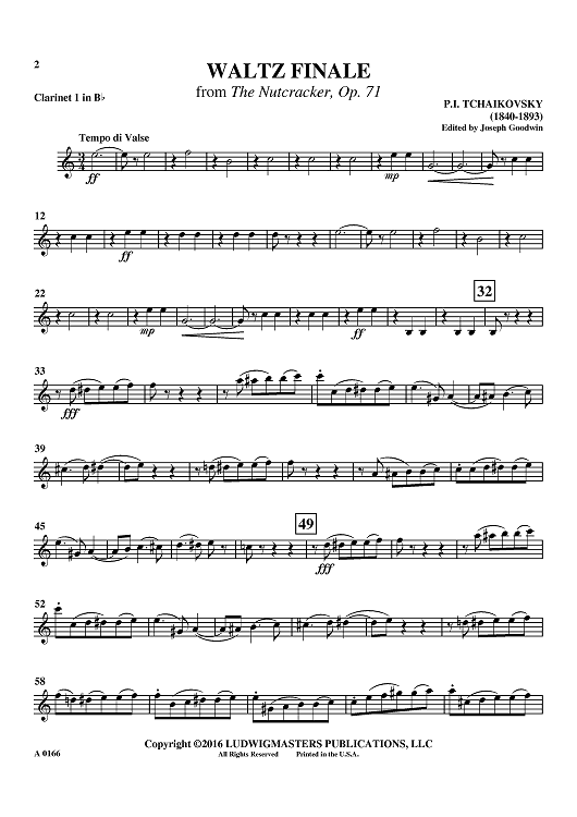 Waltz Finale from The Nutcracker, Op. 71 - Clarinet 1 in Bb