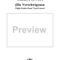 8 Lieder aus 'Letzte Blätter', Op. 10, No. 6: Die Verschwiegenen (Silent Flowers)