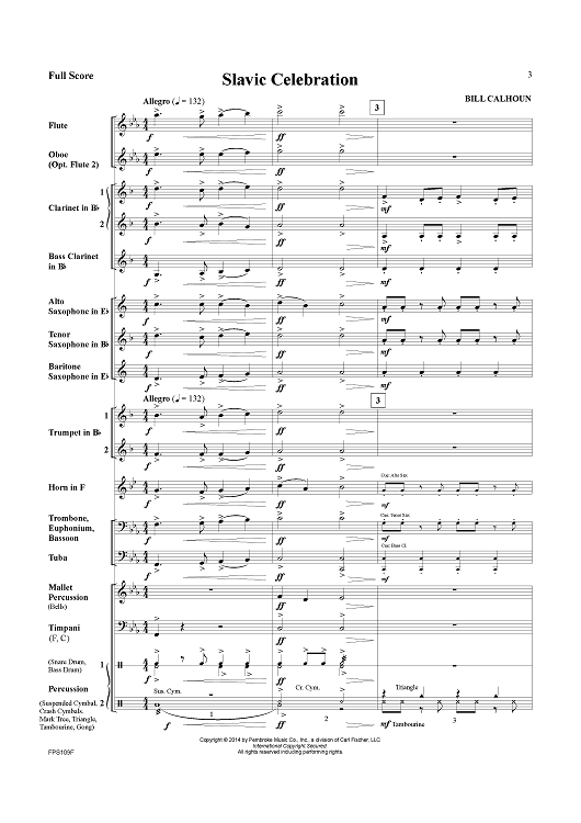 Slavic Celebration - Score