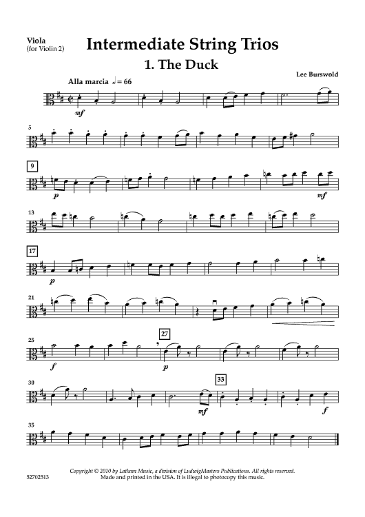 Intermediate String Trios - Viola