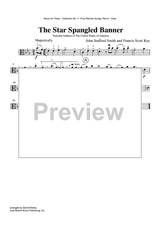 The Star Spangled Banner - Part 2 Viola
